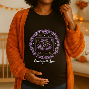 Halloween Maternity Glowing With Love T-Shirt