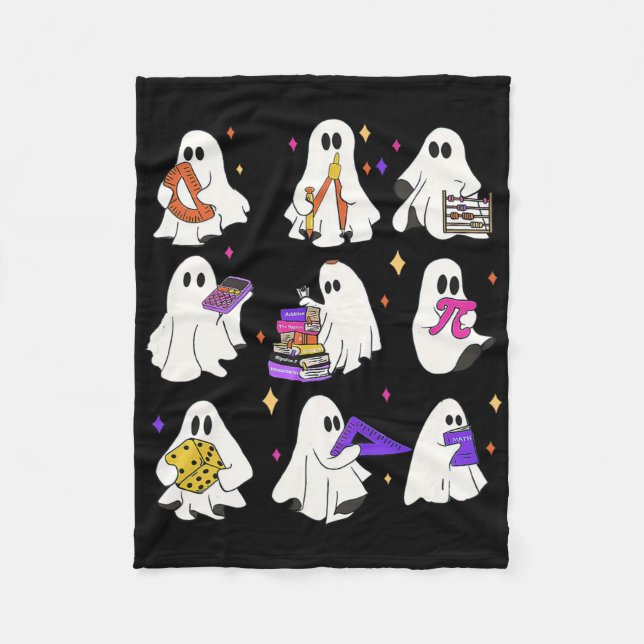 Halloween Math Teacher  Fleece Blanket (Front)