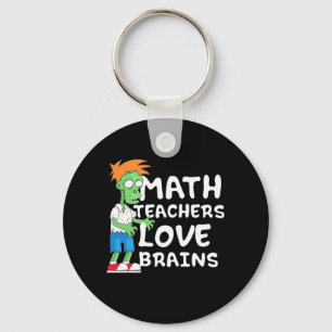 Halloween Math Teacher Love Key Ring