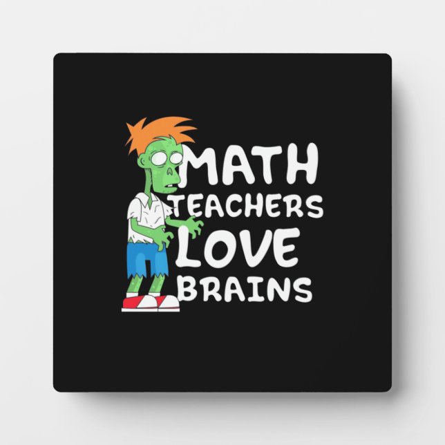 Halloween Math Teacher Love Plaque (Front)