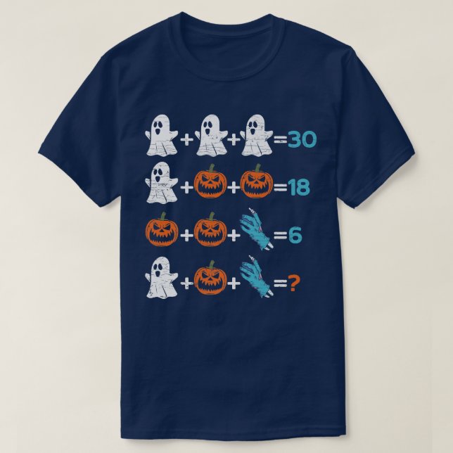 Halloween Math Teacher Premium  T-Shirt (Design Front)