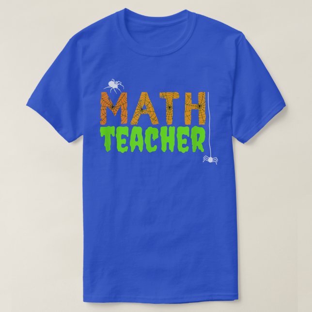 Halloween Math Teacher - Spooky Spider Webs  T-Shirt (Design Front)