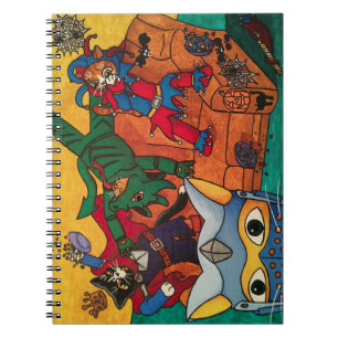 Halloween Mediaeval Knight Costume Cats Spiral Notebook