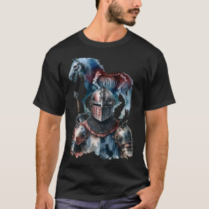 Halloween Mediaeval Knight Horses Knight Armour Ho T-Shirt