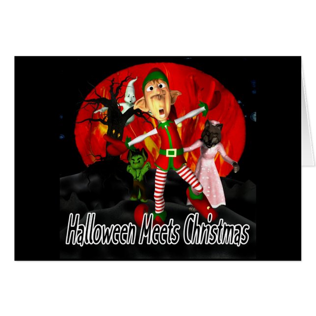 Halloween meets Christmas - Elf running away (Front Horizontal)