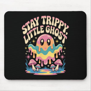 Halloween Melting Ghost Mushroom Patch Mouse Pad