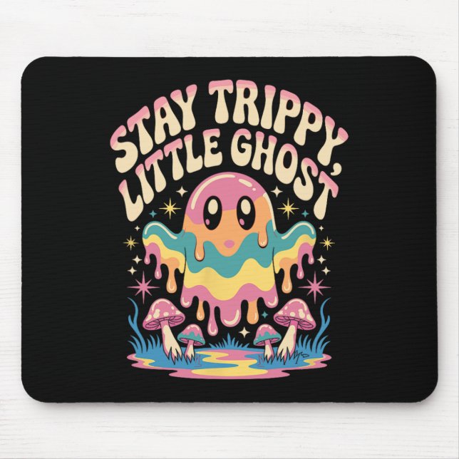 Halloween Melting Ghost Mushroom Patch  Mouse Pad (Front)