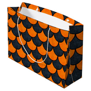 Halloween Mermaid Scales Pattern Large Gift Bag