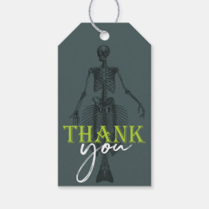 Halloween Mermaid Skeleton Thank you Gift Tags