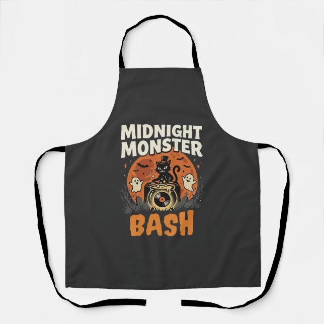 Halloween Midnight Monster Bash Apron (Front)