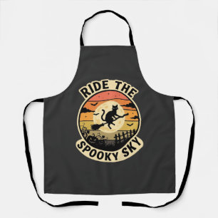 Halloween Midnight Witch Sunset Apron