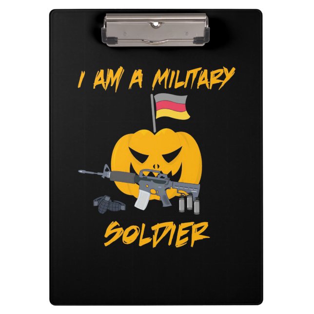Halloween Military Soldier Clipboard (Front)
