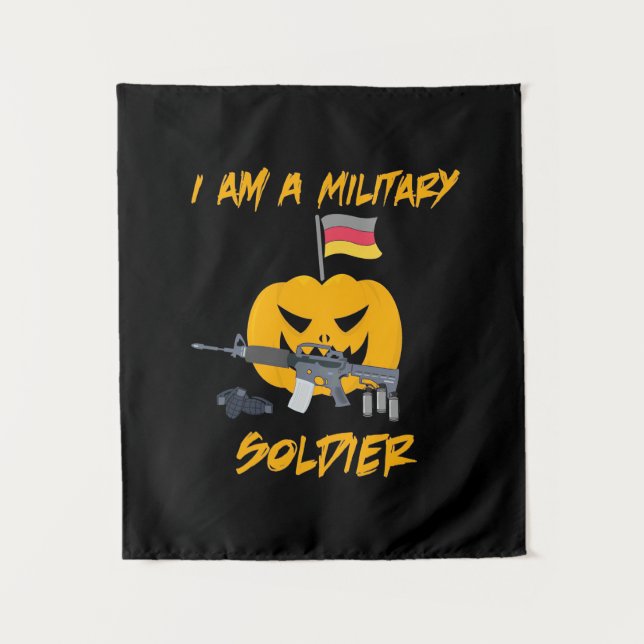 Halloween Military Soldier Tapestry (Front)