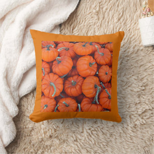 Halloween Mini Pumpkin Fall Autumn Pattern Photo Cushion