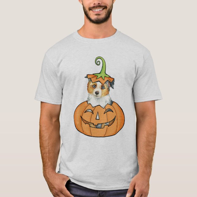 Halloween Miniature American Shepherd T-Shirt (Front)