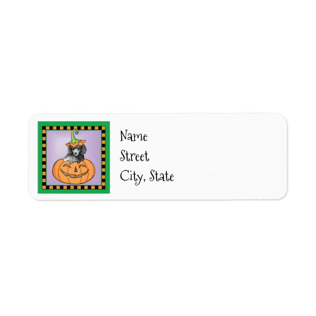 Halloween Miniature Poodle Label (Front)