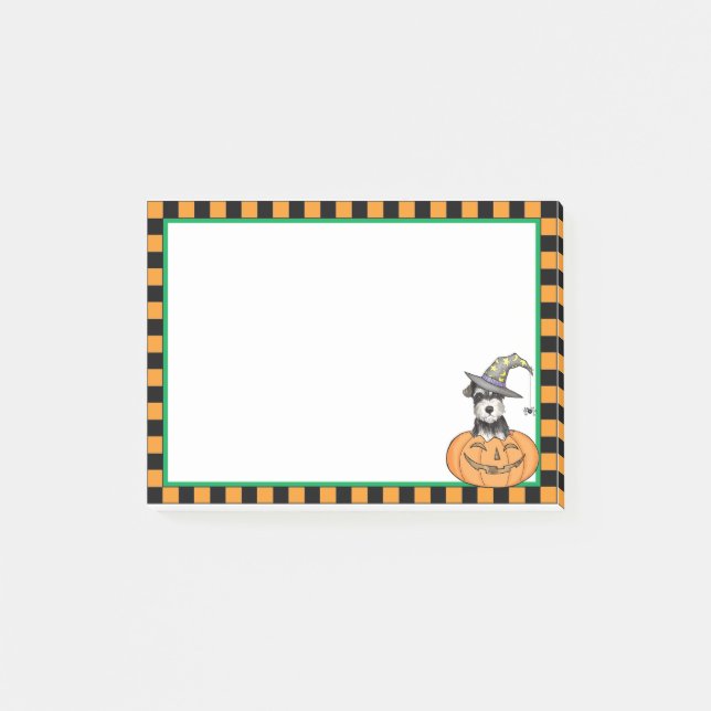 Halloween Miniature Schnauzer Post-it Notes (Front)