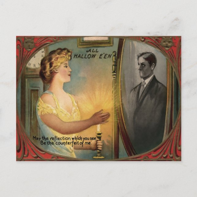 Halloween Mirror Postcard (Front)