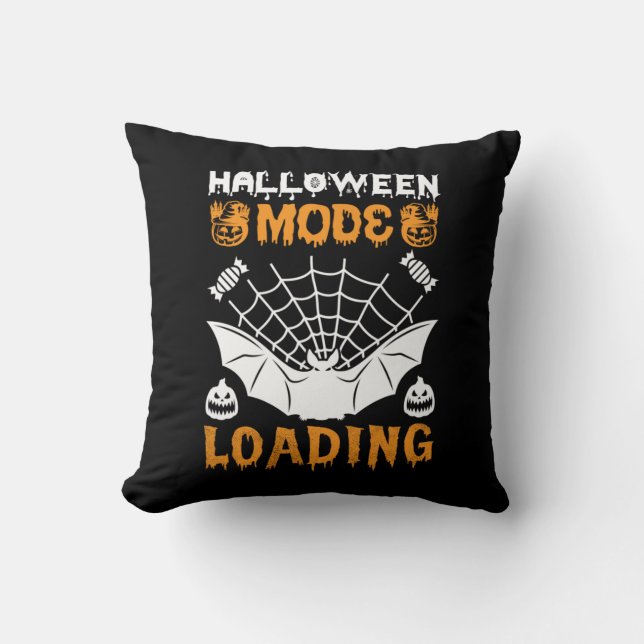 Halloween Mode Loading Birthday Cushion (Front)