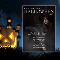 Halloween Modern Gothic Witch Broom Dark Barn
