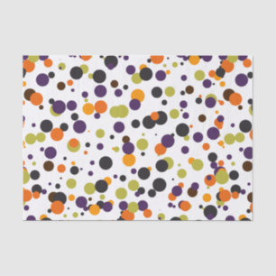 Halloween Modern Polka Dots in Orange Green Purple Tissue Paper