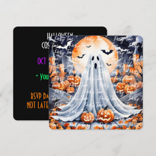 Halloween Modern Pumpkin Autumn Collection Invitation
