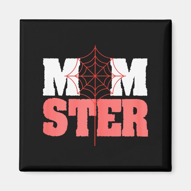 Halloween momster spider web design  magnet (Front)
