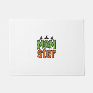 Halloween Momster Vintage Mum Shirt Design_1 Doormat