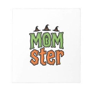 Halloween Momster Vintage Mum Shirt Design_1 Notepad