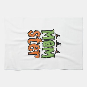 Halloween Momster Vintage Mum Shirt Design_1 Tea Towel