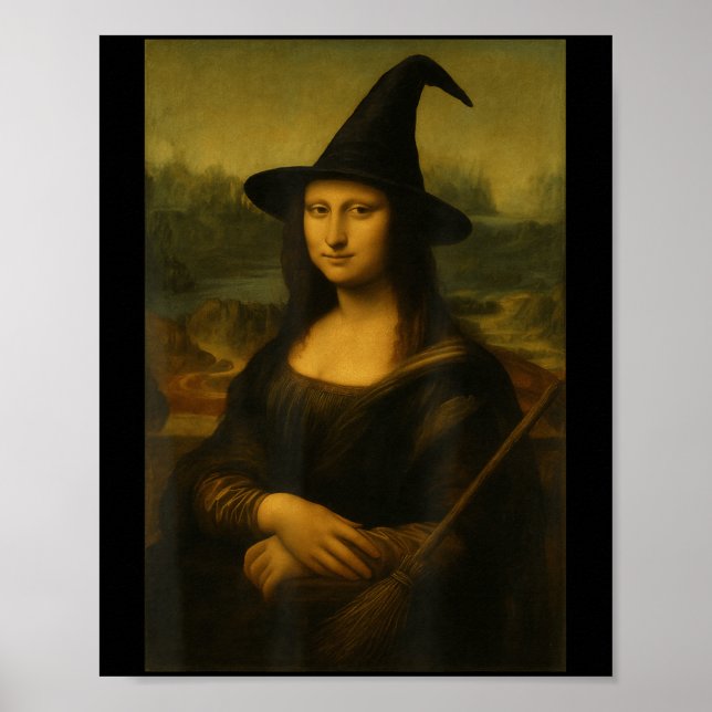 Halloween Mona Lisa Witch  Poster (Front)