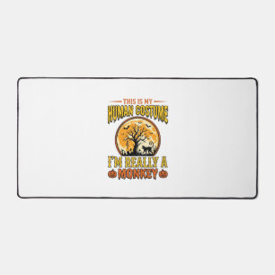 Halloween Monkey Costume Vintage Shirt Design_1 Desk Mat