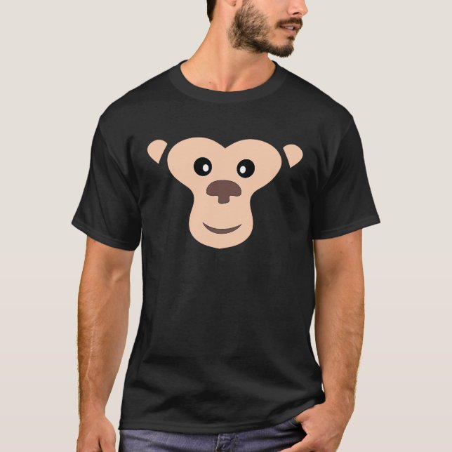 Halloween MONKEY Face Costume Kids Easy MONKEY Cos T-Shirt (Front)