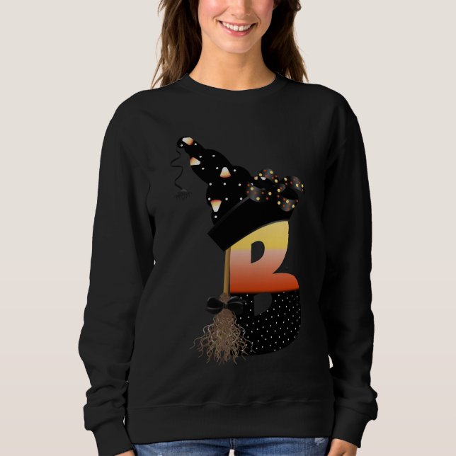 Halloween Monogram Letter B Sweatshirt (Front)