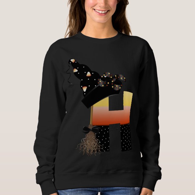 Halloween Monogram Letter H Sweatshirt (Front)