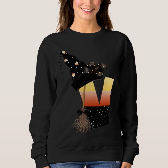 Halloween Monogram Letter V Sweatshirt (Front)