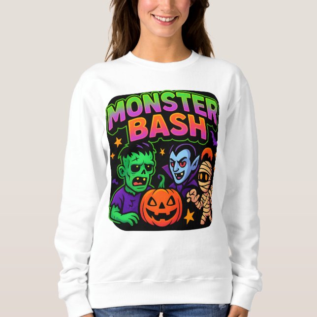 Halloween Monster Bash Clothes Cute Unisex Sweatshirt (Front)