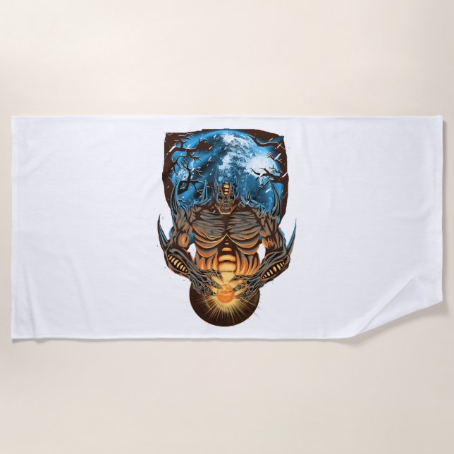 Halloween Monster          Beach Towel (Front)