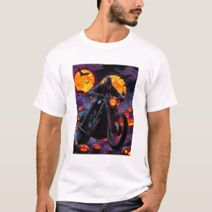 Halloween Monster Biker T-Shirt