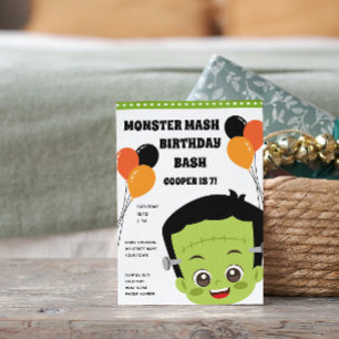 Halloween Monster Birthday Invitation