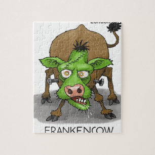 Halloween Monster Funny Cow Gifts Jigsaw Puzzle