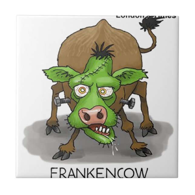 Halloween Monster Funny Cow Gifts Tile (Front)