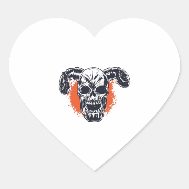 Halloween monster   heart sticker (Front)