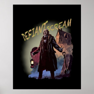 Halloween Monster Horror Comic Defiant Scream Poster