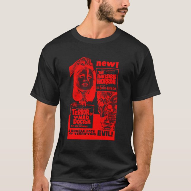 Halloween Monster Horror Movie T-Shirt (Front)