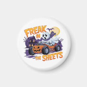 HALLOWEEN MONSTER IN THE BED SHEET MAGNET