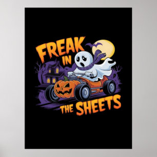 HALLOWEEN MONSTER IN THE BED SHEET POSTER