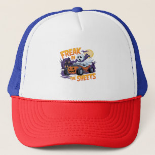 HALLOWEEN MONSTER IN THE BED SHEET TRUCKER HAT