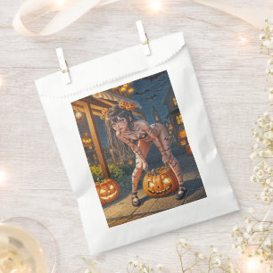 Halloween Monster Jack-o-Lantern & Bat Vixen Girl Favour Bags