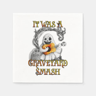 Halloween Monster Mash Ghost Graveyard Smash Napkin